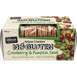 Olina's Gluten Free Crackers Cranberry Pumpkin 100g