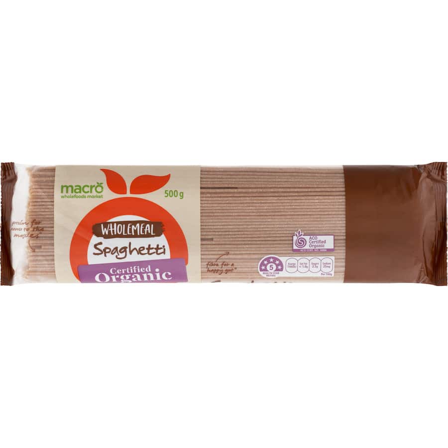 Macro Organic Pasta Spaghetti Wholemeal 500g