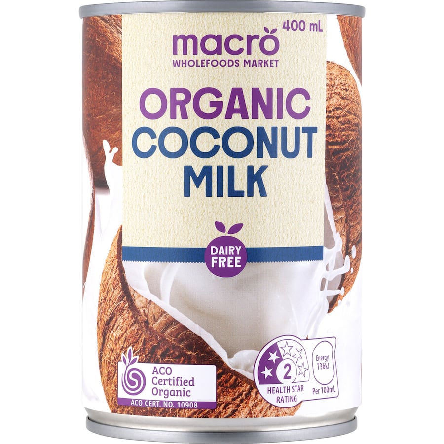 Macro Organic Coconut Milk  Tear tab can 400mL