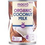 Macro Organic Coconut Milk  Tear tab can 400mL