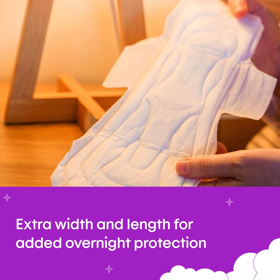 U By Kotex Pads Overnight Wings Long 8pack