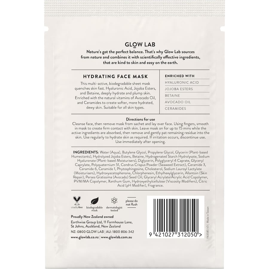 Glow Lab Facial Mask Hydrating 23mL