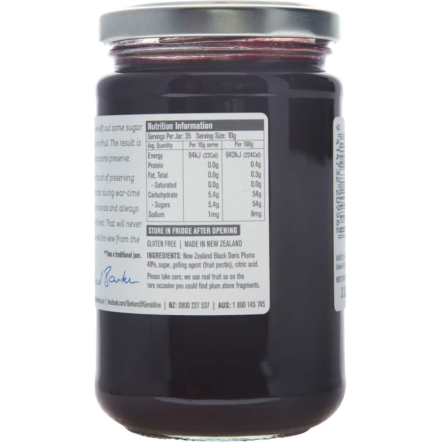Barkers Plum Jam Black Doris 350g