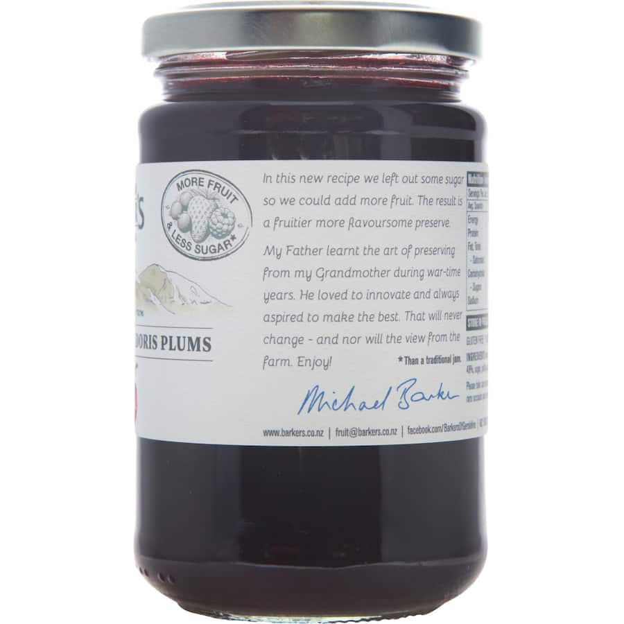 Barkers Plum Jam Black Doris 350g