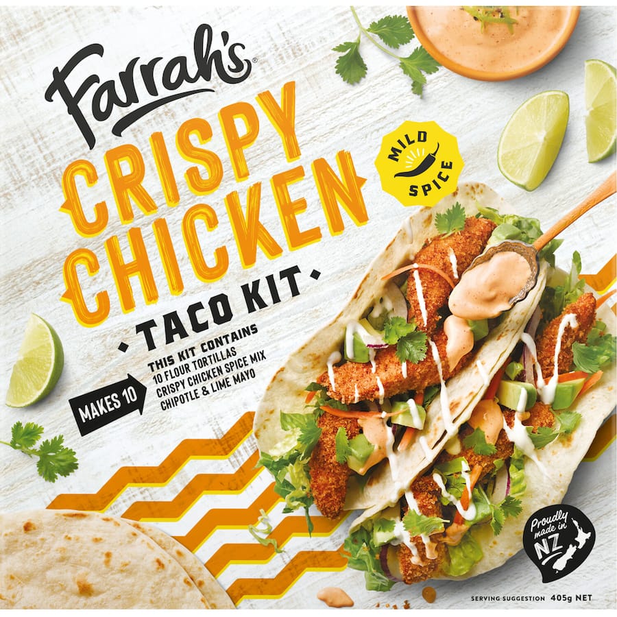 Farrah's Taco Kit Crispy Chicken 405g 10pack