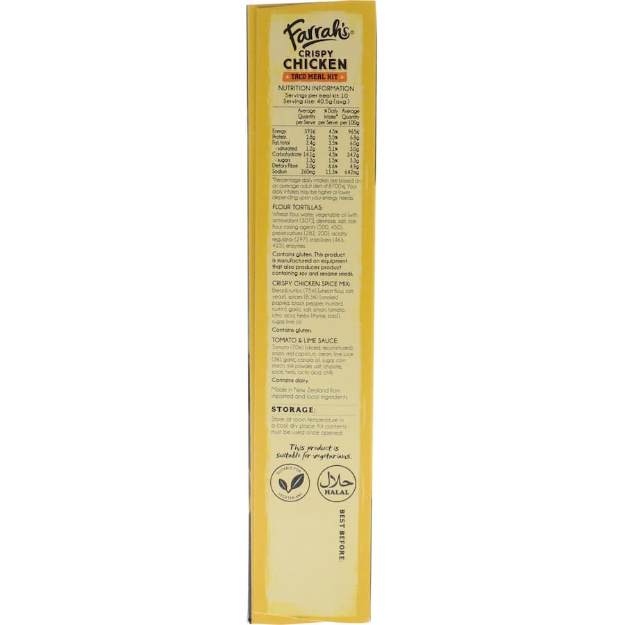 Farrah's Taco Kit Crispy Chicken 405g 10pack