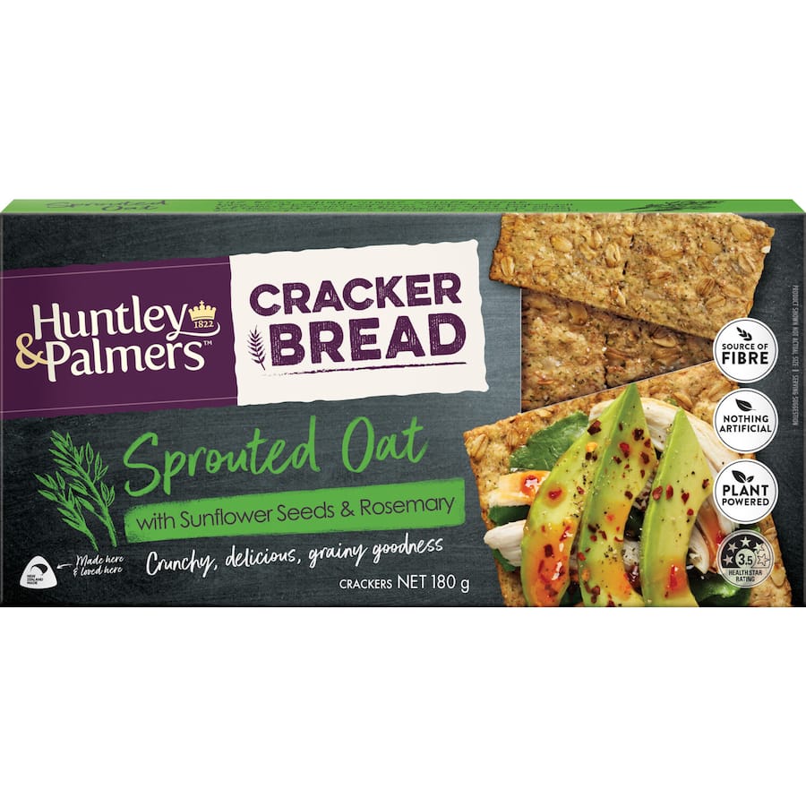 Huntley & Palmers Cracker Bread Sprouted Oats 180g