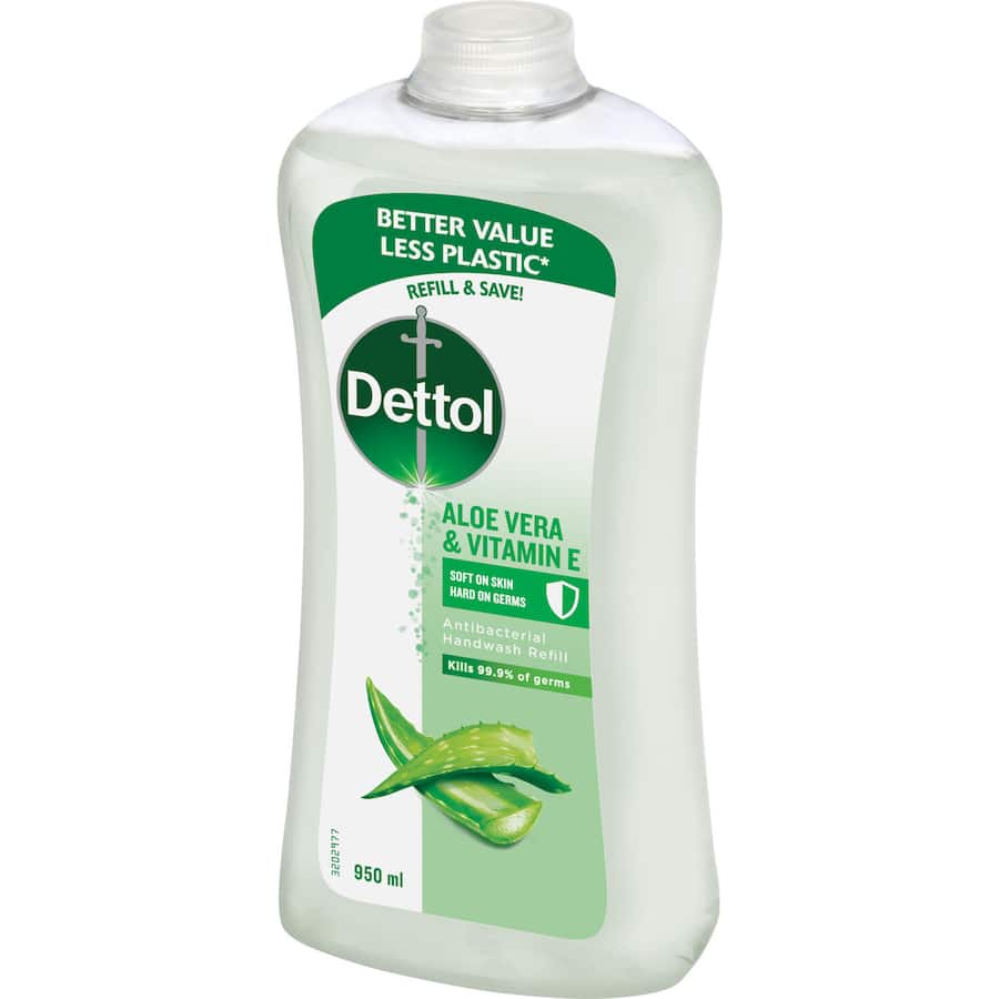 Dettol Liquid Hand Wash Aloe Vera & Vitamin E Refill 950mL