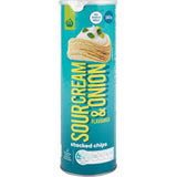 Woolworths Chips Sour Cream & Onion Tube 160g
