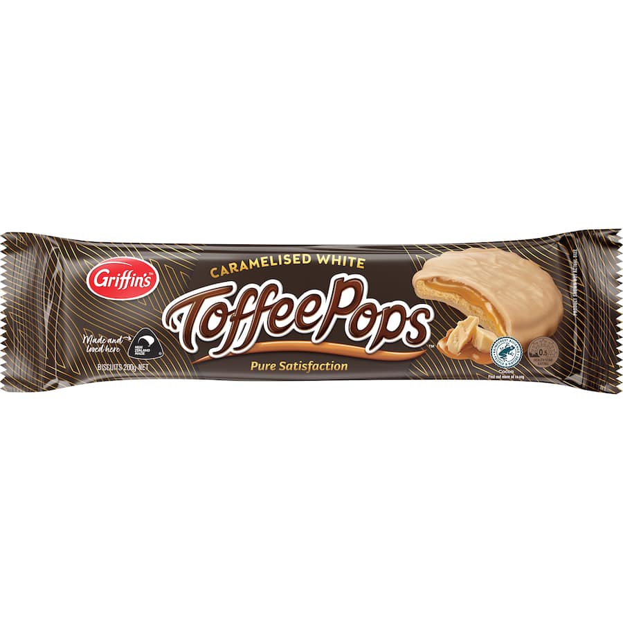 Griffins Toffee Pops Chocolate Biscuits Caramelised White Chocolate 200g