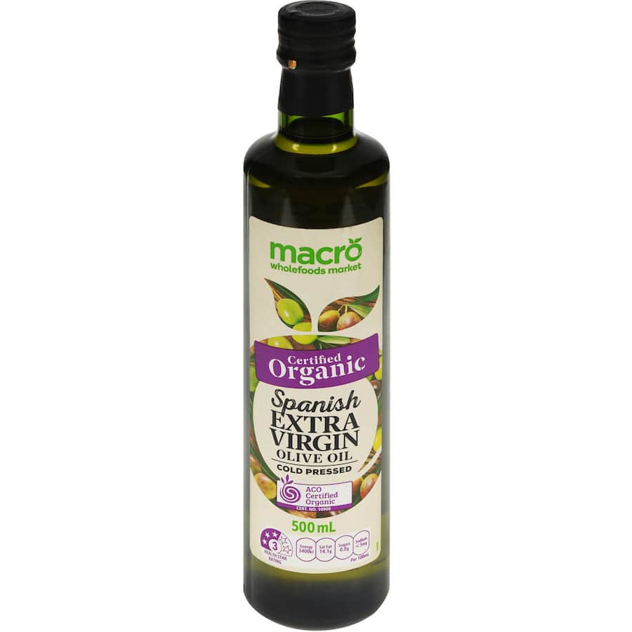 Macro Organic Olive Oil Spanish Extra Virgin 500mL