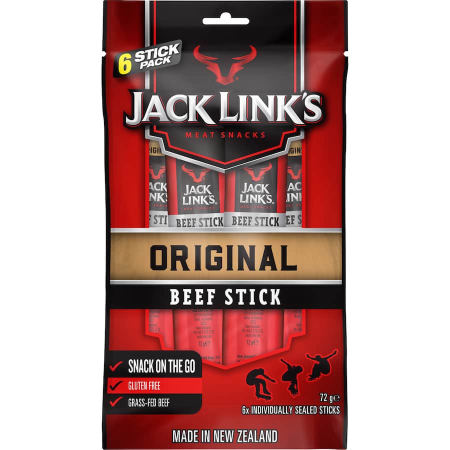 Jack Links Beef Jerky Original Beef Sticks 6pack