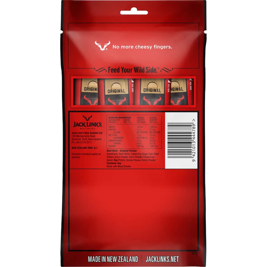 Jack Links Beef Jerky Original Beef Sticks 6pack