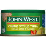 John West Tuna Chunks Tuna Chilli, Lime & Ginger In Oil Tear tab can 95g