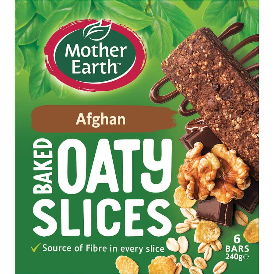 Mother Earth Oaty Slices Oat Bars Afghan 6pk 240g
