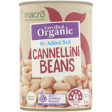 Macro Organic Cannellini Beans No Added Salt Can 425g