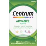 Centrum Advance Adults Daily Multivitamin Supplement Tablets 60pack