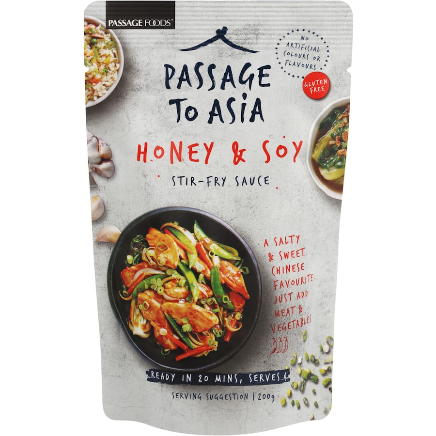 Passage To Asia Stir Fry Sauce Honey & Soy Packet 200g