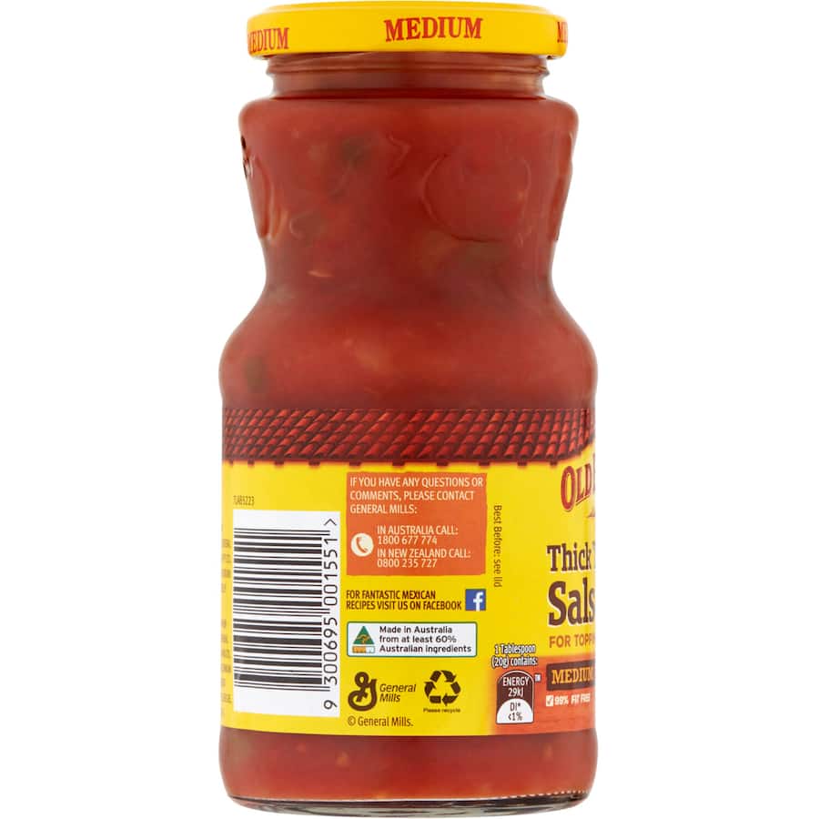 Old El Paso Salsa Medium Chunky Jar 375g