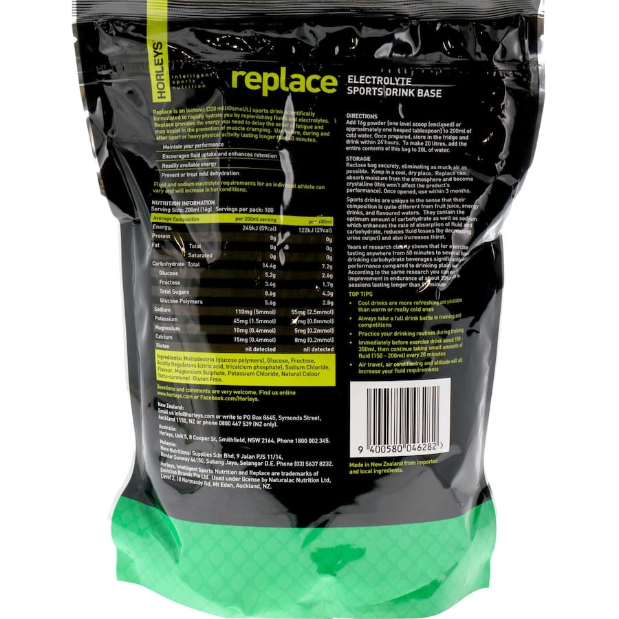 Horleys Replace Hydration Electrolytes Lemon Lime 1.6kg