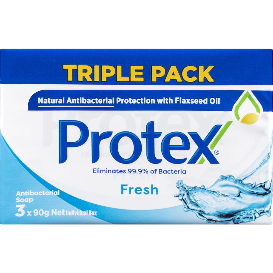Protex Antibacterial Bar Soap Fresh Value Pack 90g bars 3pack x 90g