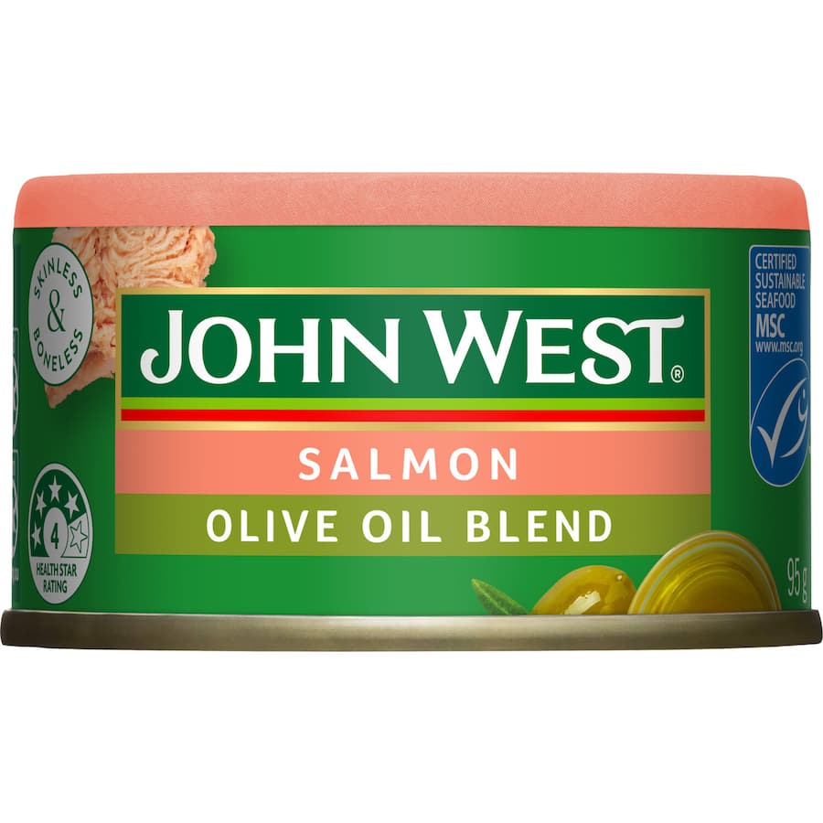 John West Tempters Salmon Olive Oil Blend Tear tab can 95g