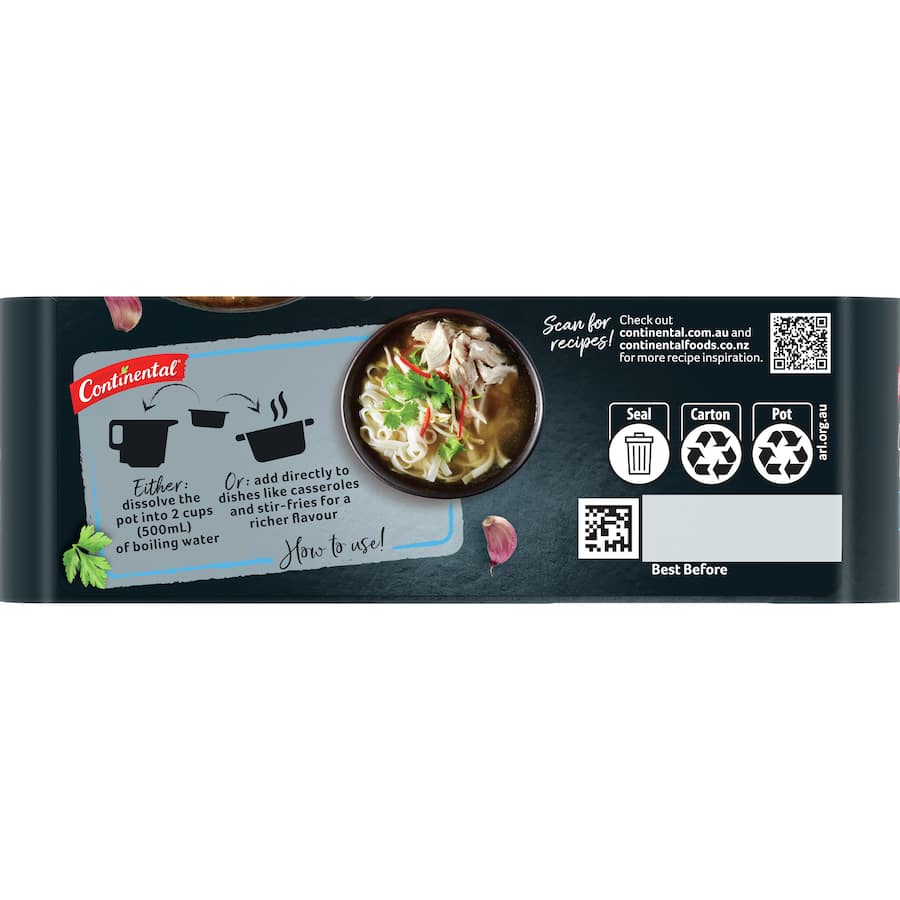 Continental Stock Pot Chicken Stock Salt Reduced 4 X 28g 4pack