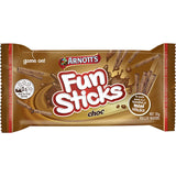 Arnotts Fun Sticks Biscuits Chocolate Snack Sticks 180g 10pack