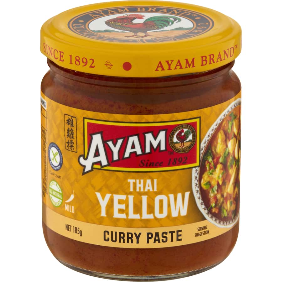 Ayam Curry Paste Thai Yellow Jar 185g
