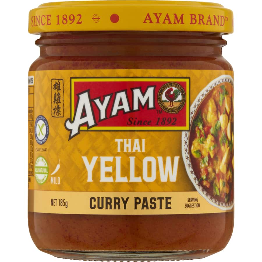 Ayam Curry Paste Thai Yellow Jar 185g