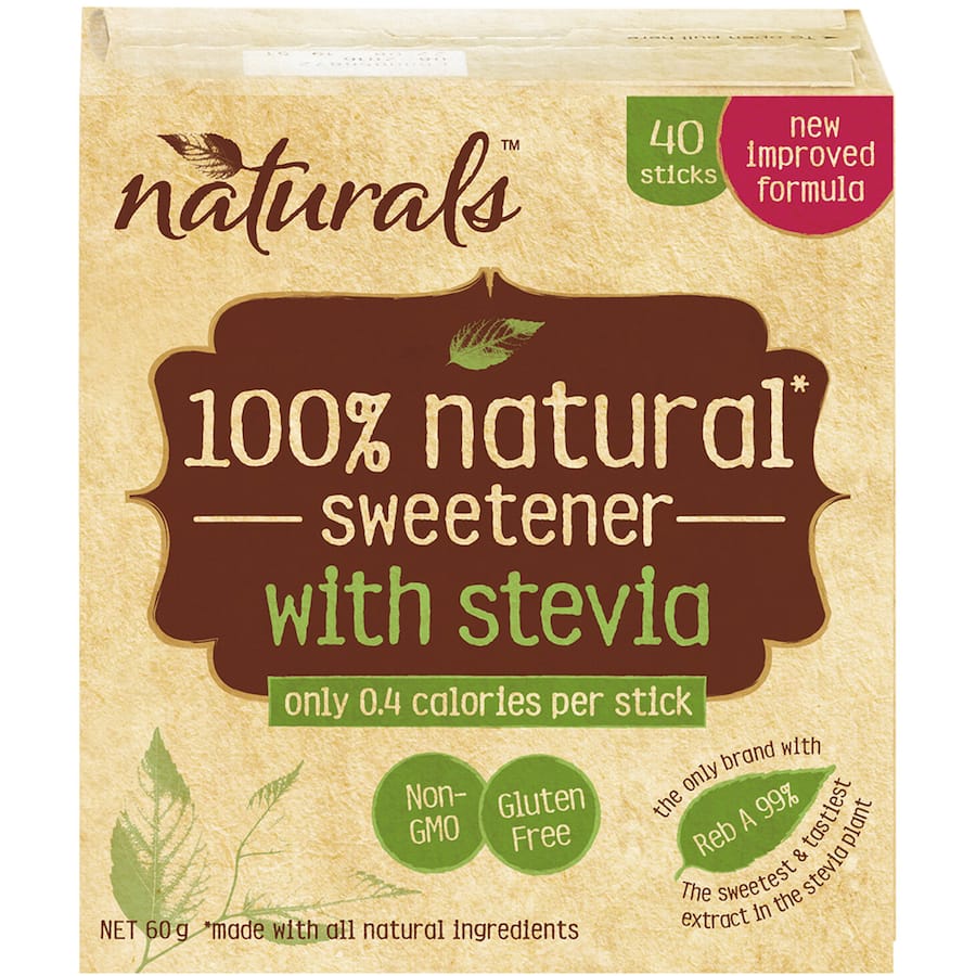 Naturals Sugar Substitute Naturals Stevia Sticks 60g