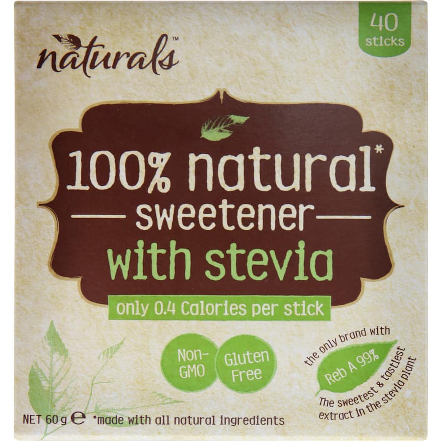 Naturals Sugar Substitute Naturals Stevia Sticks 60g