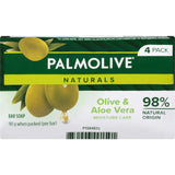 Palmolive Naturals Bar Soap Olive & Aloe Vera 90g bars 4pack