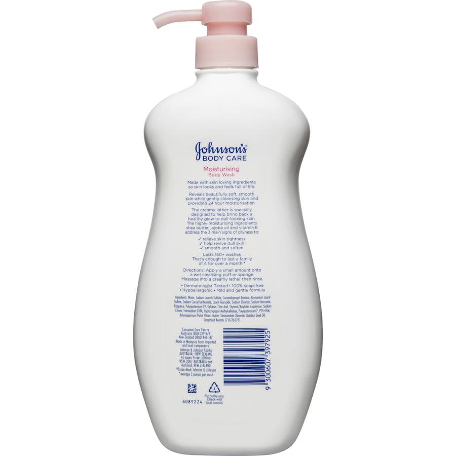 Johnsons Body Wash Moisturising Pump 1L