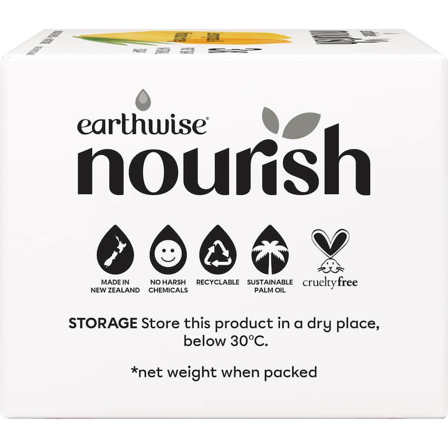 Earthwise Nourish Soap Lemongrass & Manuka Honey 90g bars 3pack
