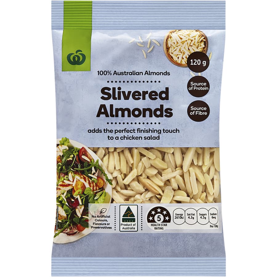 Woolworths Almonds Slivered 120g