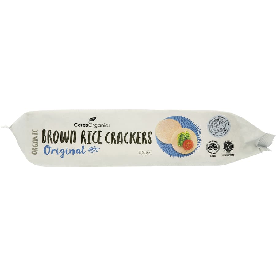 Ceres Organics Brown Rice Crackers Original 115g