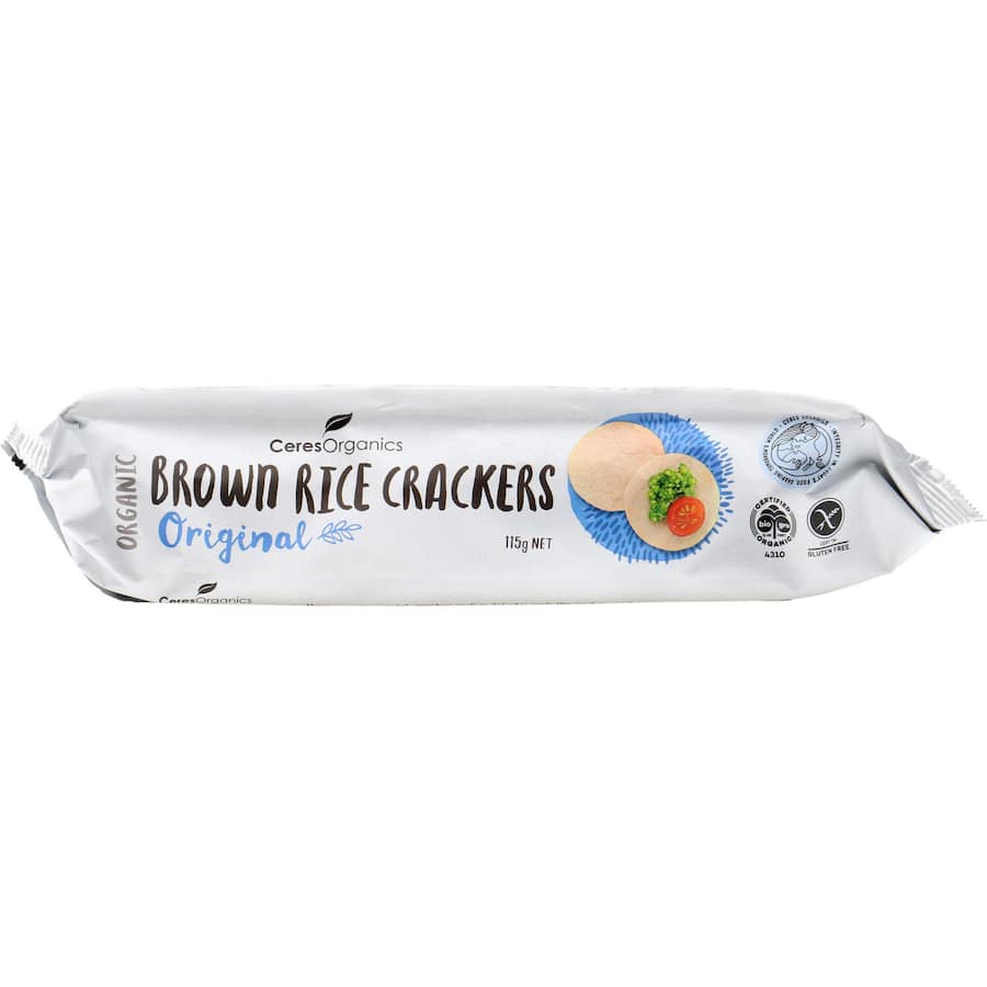 Ceres Organics Brown Rice Crackers Original 115g