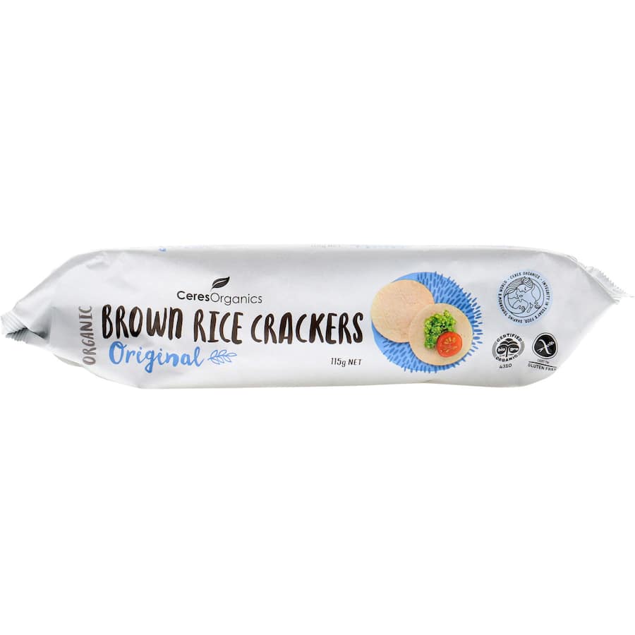 Ceres Organics Brown Rice Crackers Original 115g