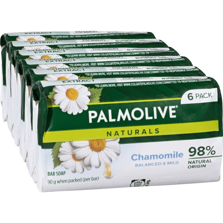 Palmolive Naturals Bar Soap Chamomile Value Pack 90g bars 6pack