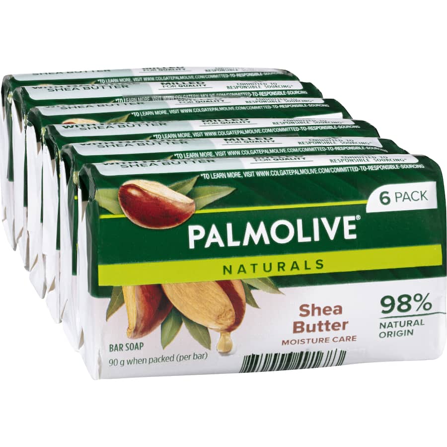 Palmolive Naturals Bar Soap Shea Butter Value Pack 90g bars 6pack