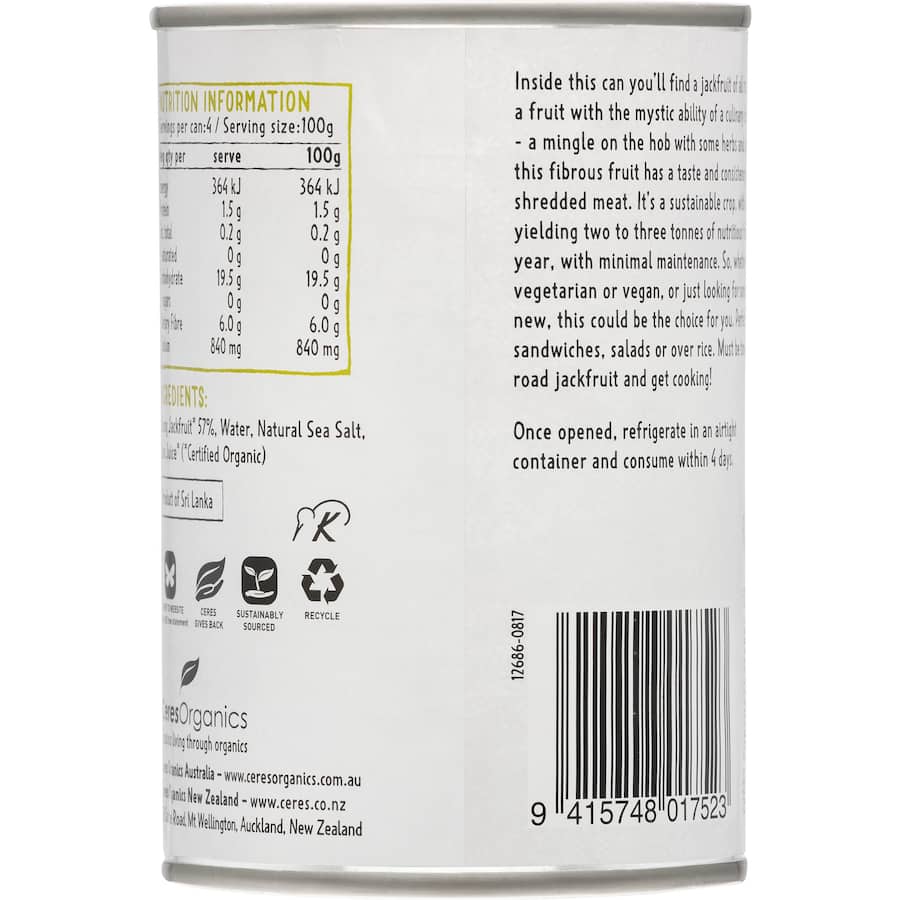 Ceres Organics Jackfruit  400g