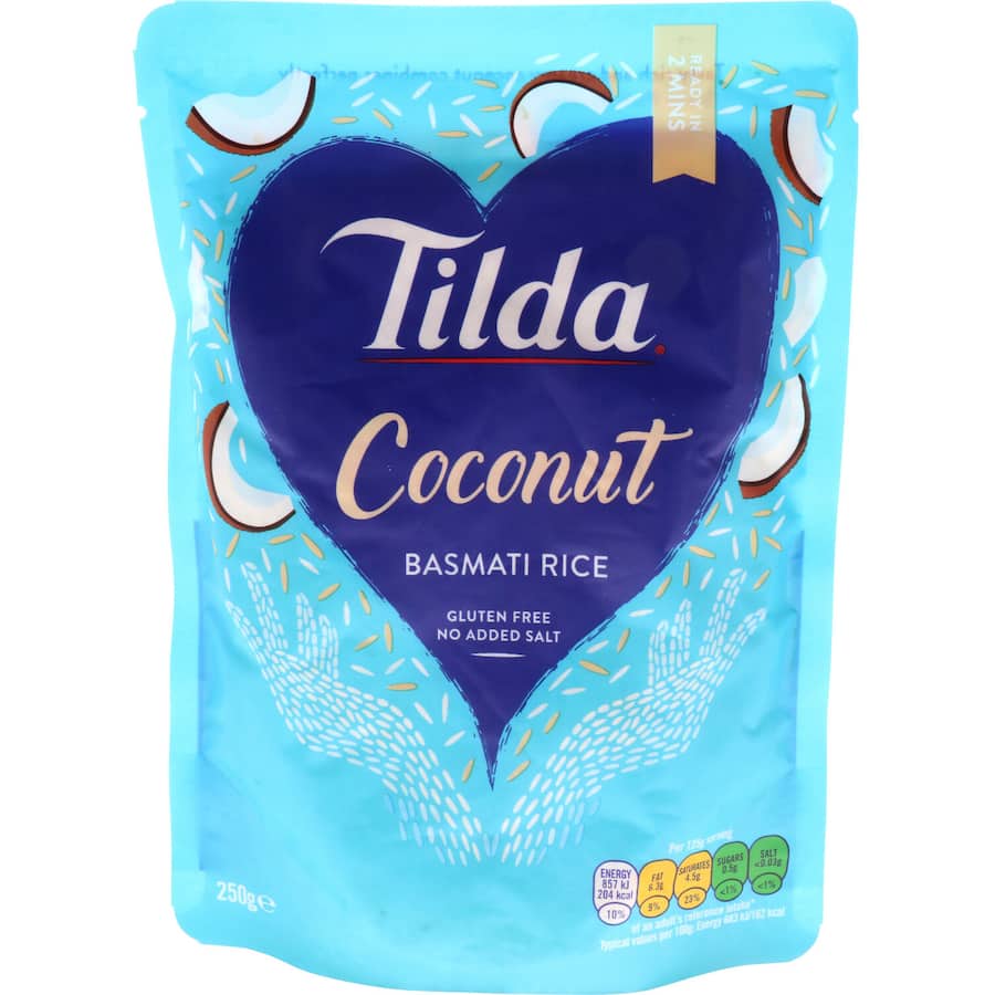 Tilda Steamed Rice Coconut Basmati Pouch 250g