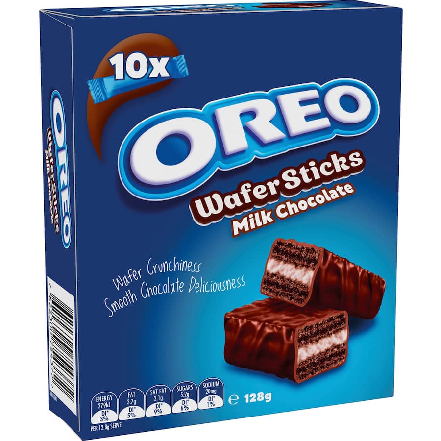 Oreo Creme Filled Biscuits Wafer Sticks Milk Chocolate Multipack 10pack