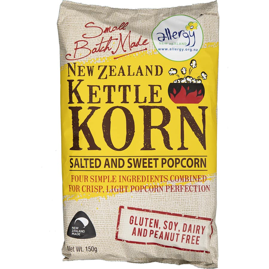 NZ Kettle Korn Popcorn Slightly Salted Slightly Sweet 150g