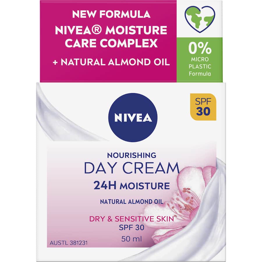 Nivea Nourishing Day Cream Moisturiser Spf 30 50mL