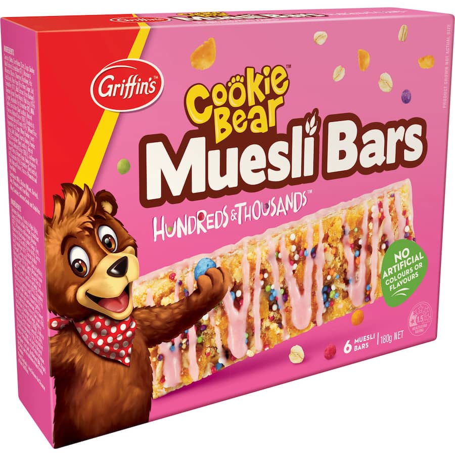 Griffin's Muesli Bars Hundreds & Thousands 6pk 180g