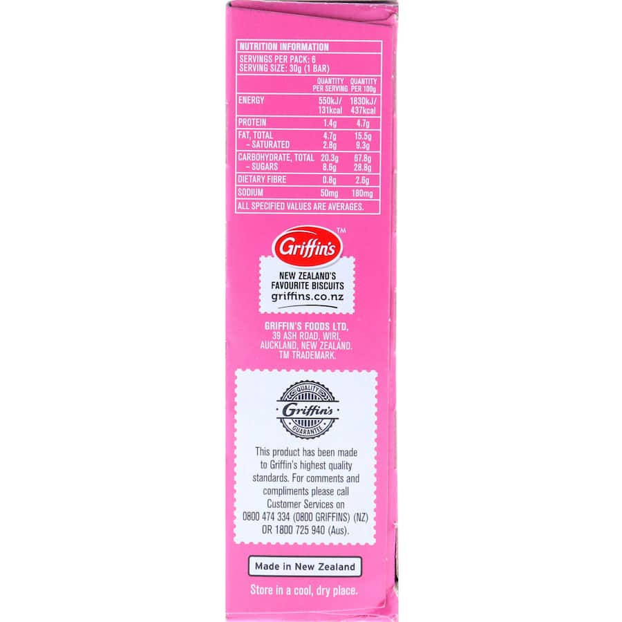 Griffin's Muesli Bars Hundreds & Thousands 6pk 180g