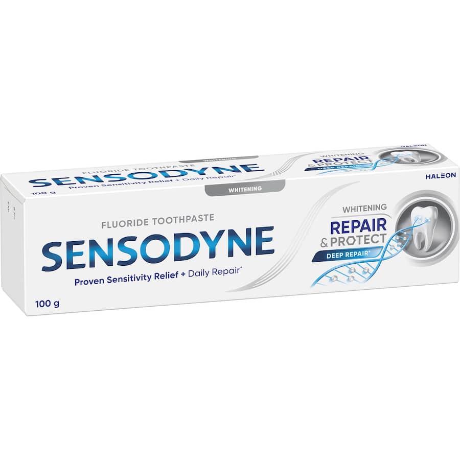 Sensodyne Sensitive Teeth Toothpaste Repair And Protect Whitening 100g