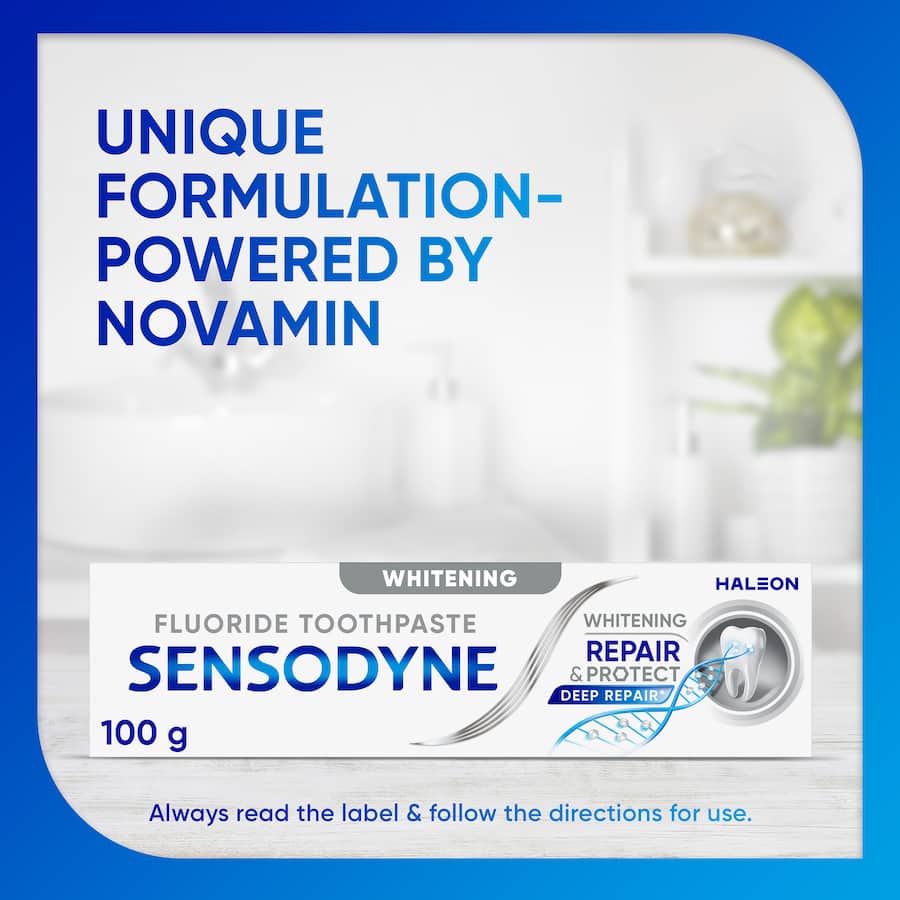 Sensodyne Sensitive Teeth Toothpaste Repair And Protect Whitening 100g